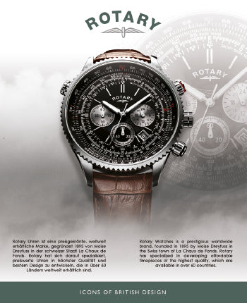 Rotary Herren Uhr Aquaspeed braun