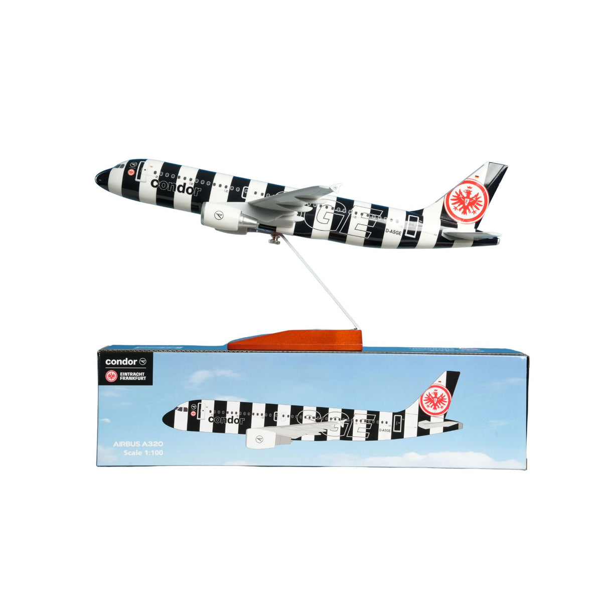 Modellflugzeug Airbus A320 1:100 Eintracht Frankfurt - SGE - D-ASGE
