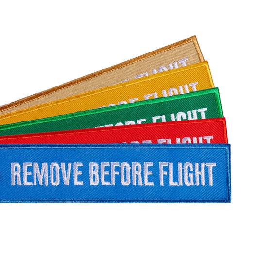 Schluesselanhaenger REMOVE BEFORE FLIGHT Set alle 5 Farben