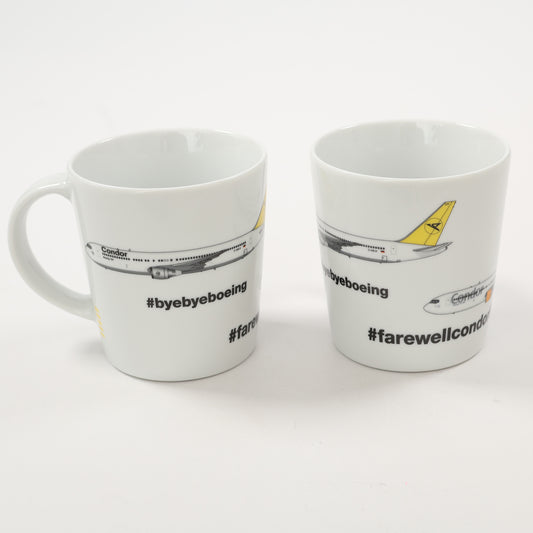 Tasse Farewell Condor B767 Ansicht Seite und Rücken