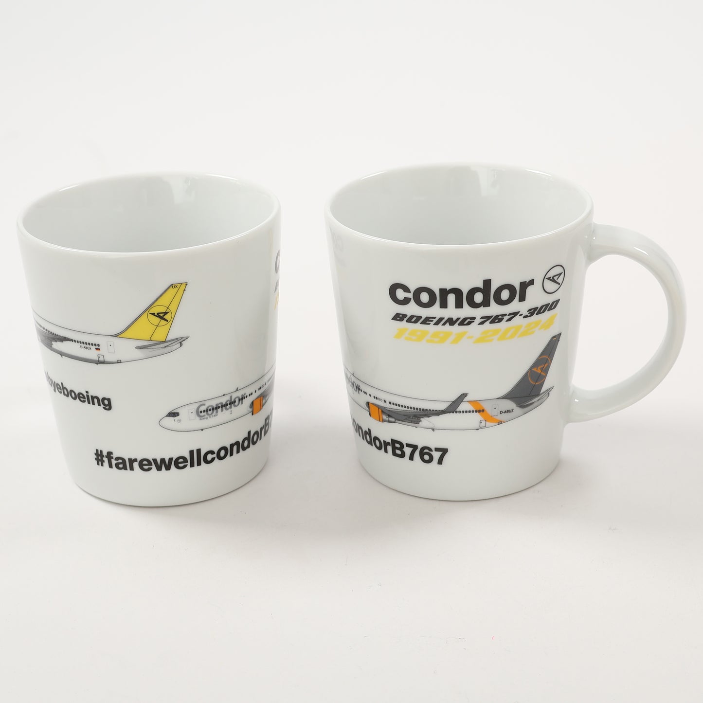 Tasse Farewell Condor B767 Ansicht Seite und Vorne