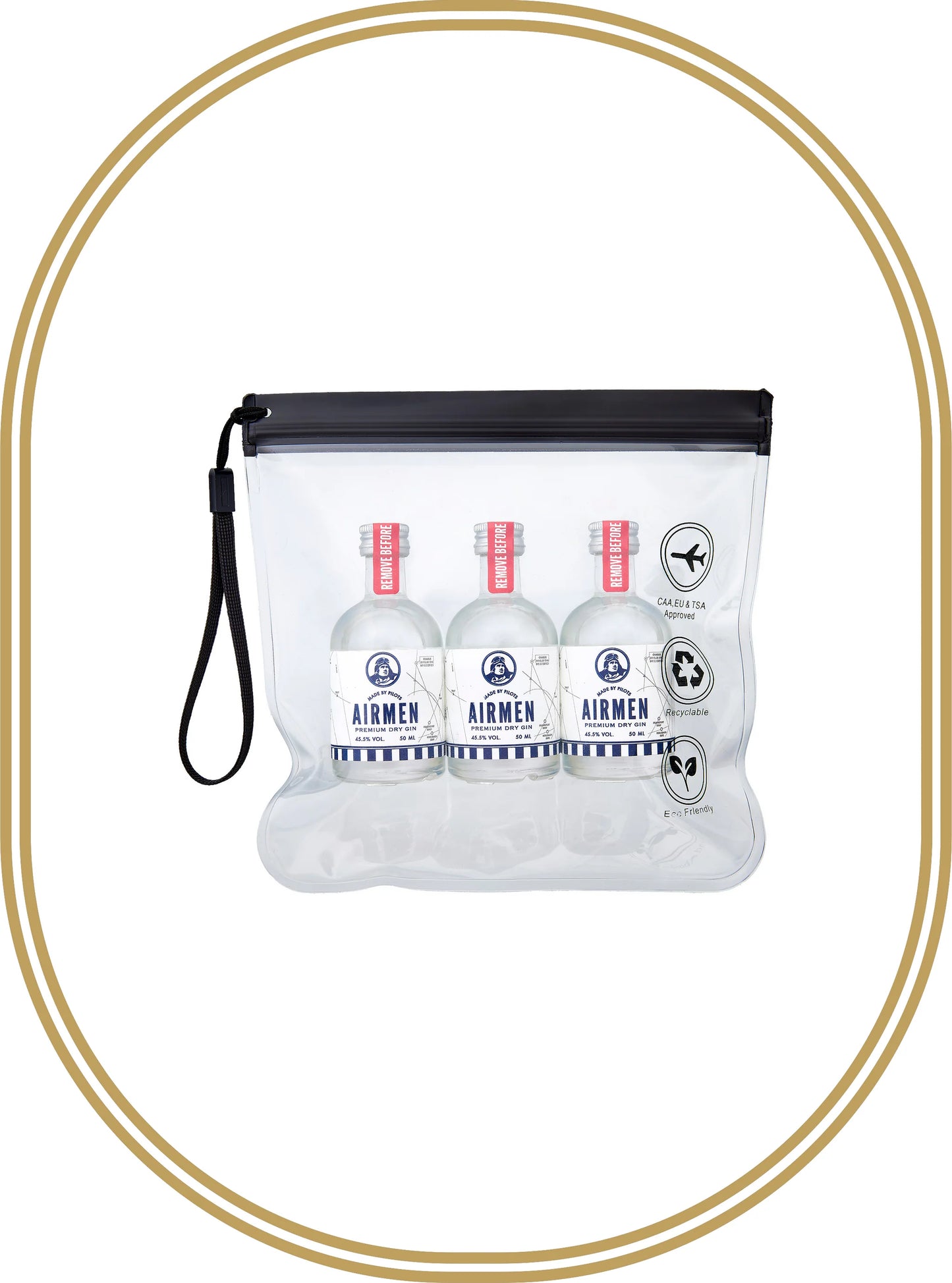 Kit de viaje de ginebra Airmen, 3 x 50 ml