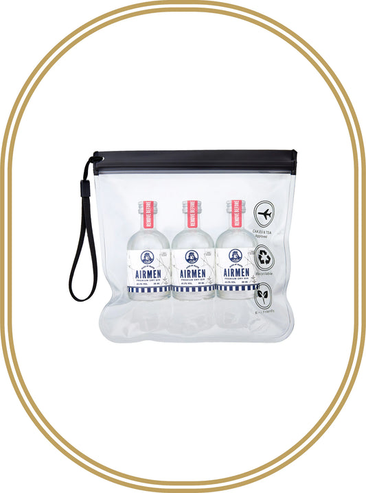 Kit de viaje de ginebra Airmen, 3 x 50 ml