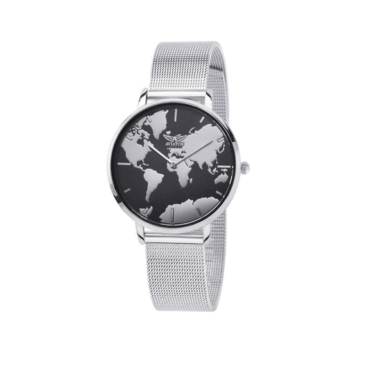 Aviator Damenarmbanduhr - „Luxe Set Silver“