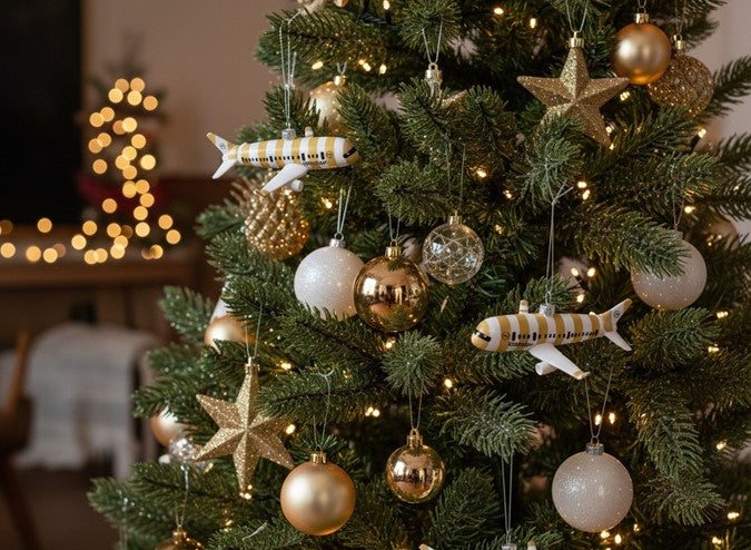 Christbaumkugel - Exklusive Weihnachtsdeko im Streifen-Look