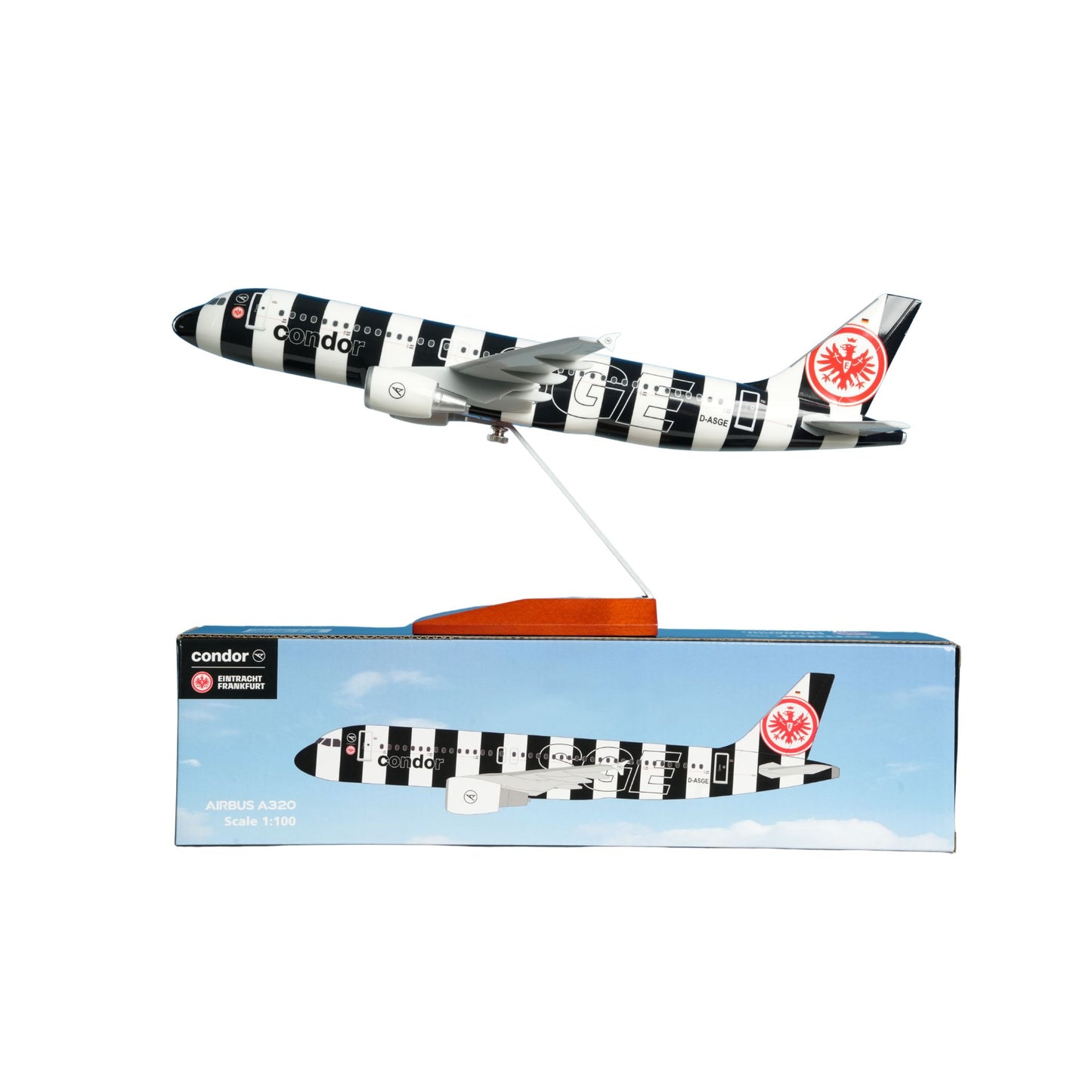 Maquette d'avion Airbus A320 à l'échelle 1:100 Eintracht Francfort - SGE - D-ASGE
